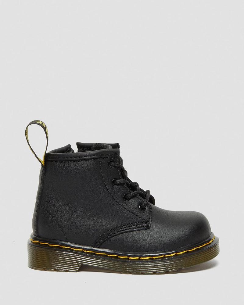 Dr Martens Infant 1460 Softy T Læder Snørestøvler Børn Sort | DK 672JPQ